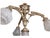 19th Century French Medieval Gothic Revival Bronze Four-Light Chandelier with Frosted Glass with Gryphons Gargoyles Dragons, 1890s For Sale - Image 4 of 13