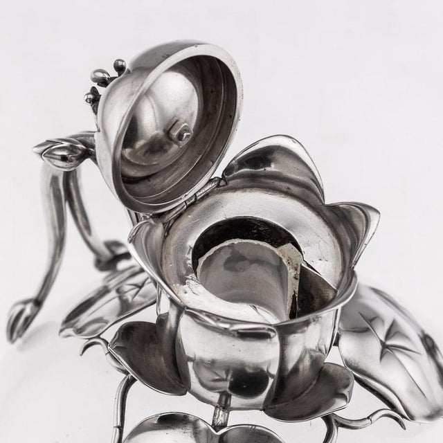 Antique 19th Century Victorian Silver & Clear Glass Claret Jug, 1884 For Sale - Image 16 of 18