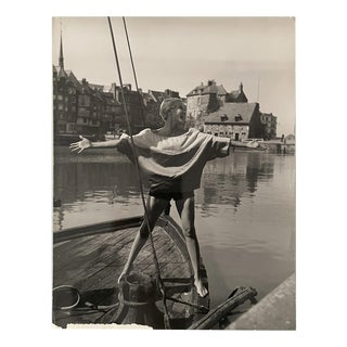 Pierre Boulat, Summer Ready-to-Wear in Honfleur, 1955, Silver Gelatin Print For Sale