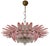 Murano Palmette Pendant Light in Pink Glass, 1990 For Sale