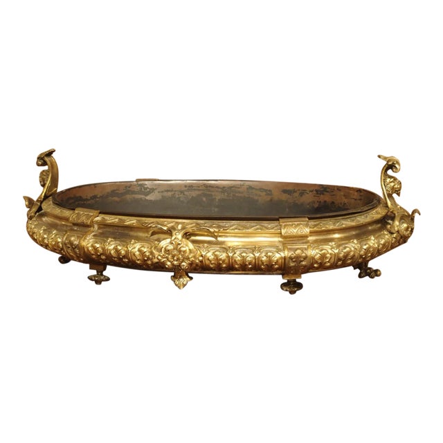 Neoclassical Gilt Bronze Jardiniere From France, Circa 1850 For Sale