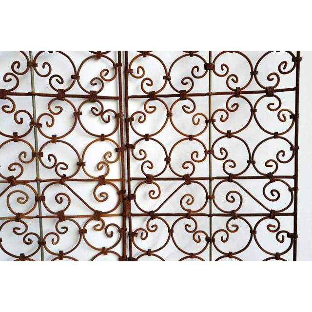 Vintage Iron Scroll Screen / Divider For Sale In Los Angeles - Image 6 of 7