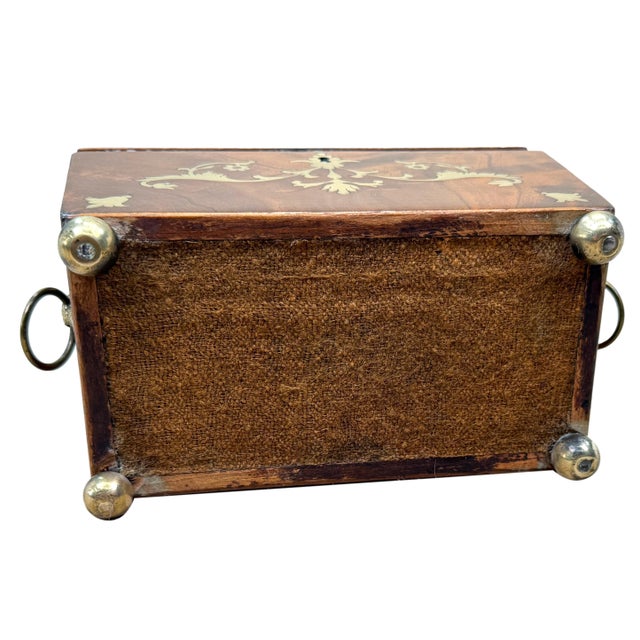 Wood Regency Brass Inlaid Mahogany Tea Caddy, 1815 For Sale - Image 7 of 13