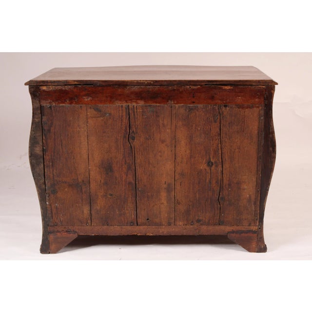 Antique Louis XV Style Provincial Walnut Bombe Commode For Sale - Image 4 of 12