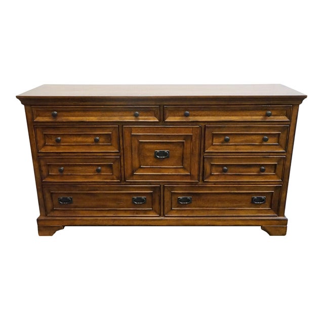Spanish Revival Aspenhome White Oak Contemporary Modern Spanish Revival 68" Triple Door Dresser For Sale - Image 3 of 14