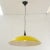 Large Italian Suspension Lamp in Yellow Plastic with White Interior, 1980s For Sale - Image 3 of 9