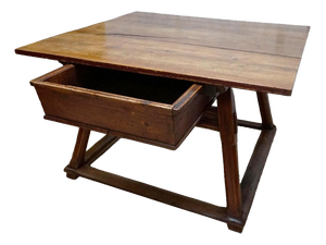 Antique Rustic European Bankers Table, 1800s