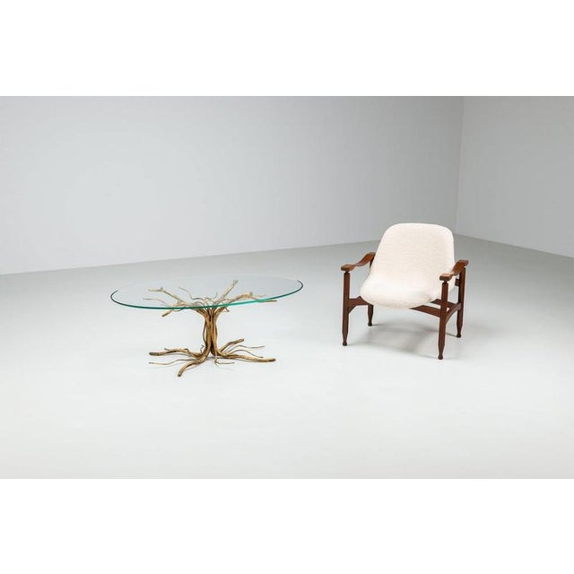 Gold Brutalist Tree-Shaped Coffee Table from Salvino Marsura, Italy, 1970s For Sale - Image 8 of 17