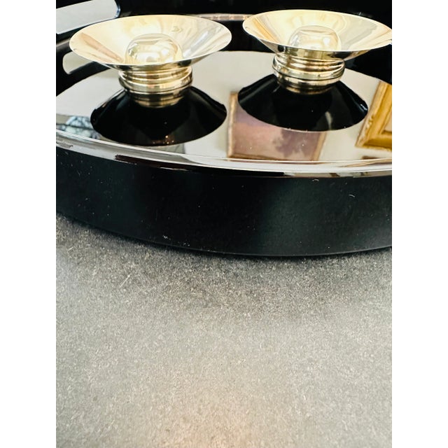 Silver Vintage Sterling Silver Modernist Wine Sommelier Tastevin -a Pair For Sale - Image 8 of 10