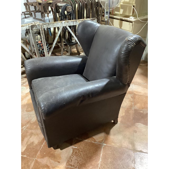 Mid-Century Modern Leather Lounge Chair from Poltrona Frau, 1940s For Sale - Image 3 of 8