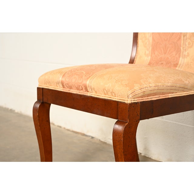 Baker Furniture Style Regency Carved Mahogany Dining Chairs, Set of Four For Sale - Image 9 of 13
