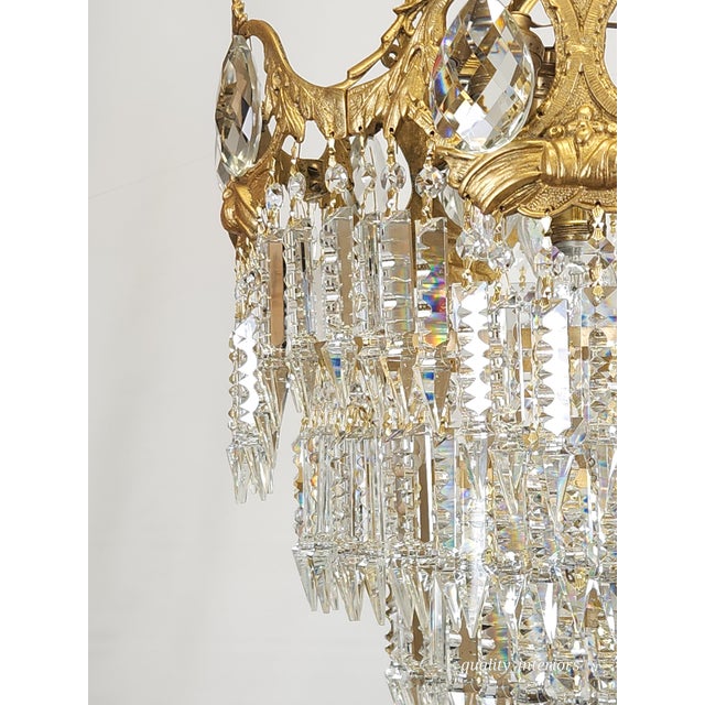 Antique Circa 1910 Double Serpent Wedding Cake Chandelier - Rare For Sale - Image 10 of 12