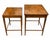 Mid 20th Century Pair of Baker Furniture Burl Wood Nesting Tables With Gallery Tray Tops For Sale - Image 5 of 11
