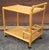 Late 20th Century Rattan and Cane Rolling Bar Cart For Sale In Washington DC - Image 6 of 10