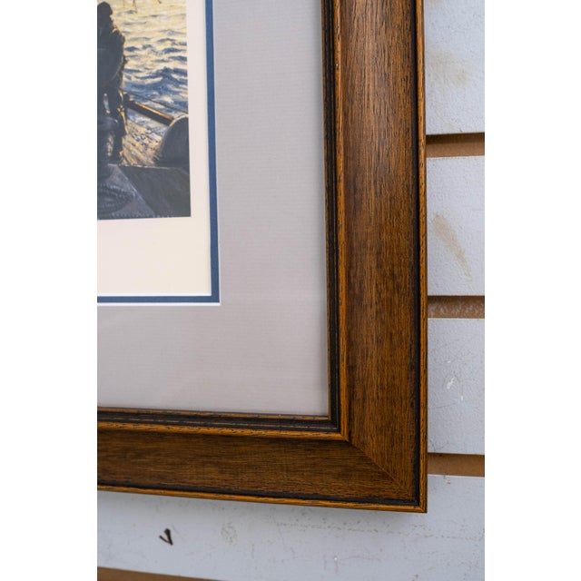 Paint "Uncertain Weather" Sailboats Painting Print Signed John M Barber Numbered For Sale - Image 7 of 9