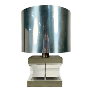 Mid-Century Modern Lucite and Chrome Table / Desk Lamp, Karl Springer Style