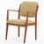 A refined set of eight open arm chairs dating to circa 1960, distinguished by their elegant mid-century form and clean...