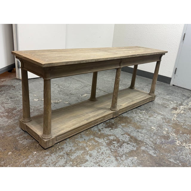 Rustic European Restoration Hardware Bertrand Console Table For Sale - Image 3 of 12