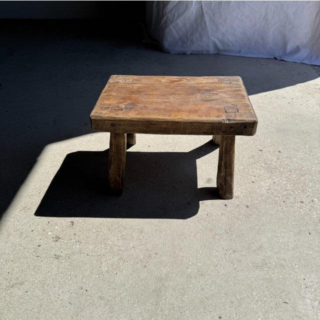 Small Rectangular Stool in Teak For Sale - Image 10 of 18