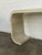 1990s Faux Travertine Scroll Console Table For Sale - Image 9 of 12