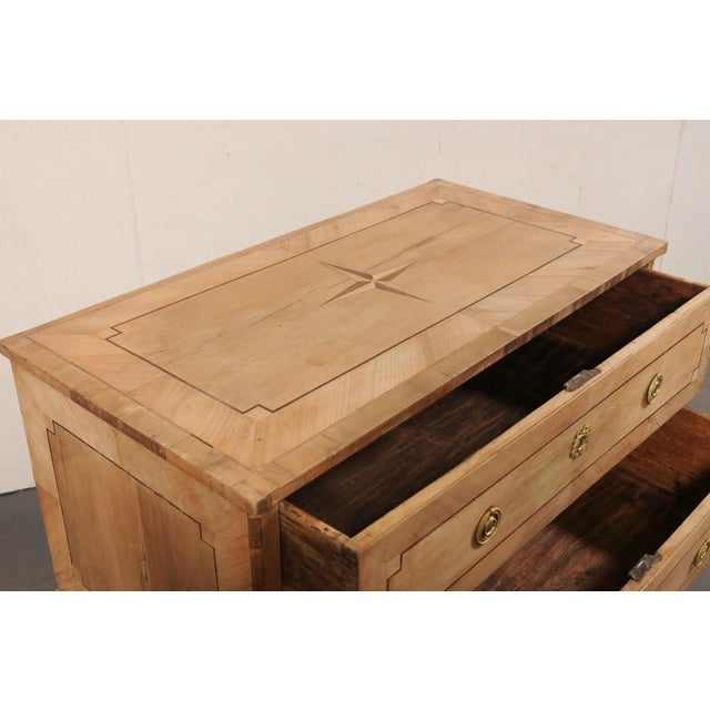 French Antique Raised Chest, Star Inlay Top For Sale - Image 11 of 11