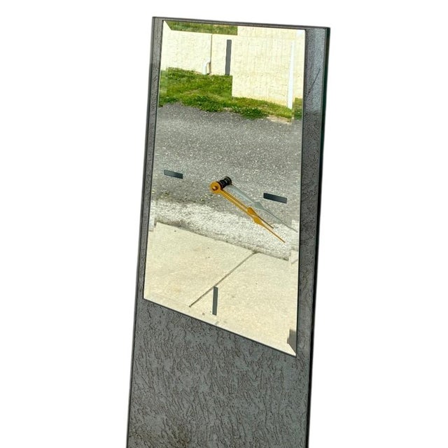 Vintage Post-Modern Plate Glass Grandfathers Floor Clock Attributed to Pace MCM For Sale - Image 10 of 13