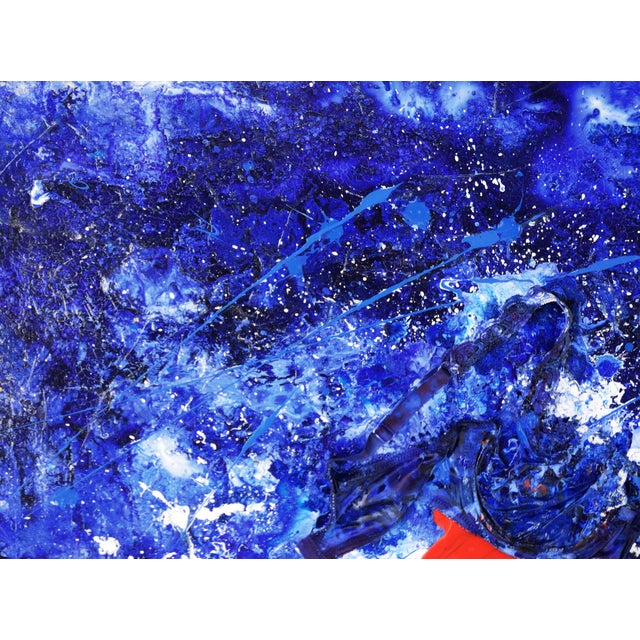 Abstract Expressionism Red Underneath - Textured Expressionist Composition in Acrylic by Charles David Francis For Sale - Image 3 of 9