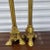 Early 20th Century 24'' Tall Antique Gold Gilt Brass Church Candlestick Holders - a Pair For Sale - Image 5 of 7