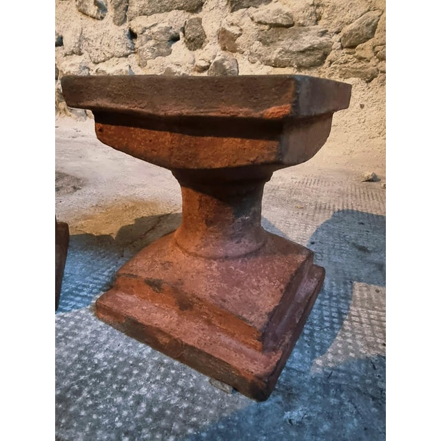 Antique Cast Iron Architectural Bases, 1890s, Set of 2 For Sale - Image 10 of 13