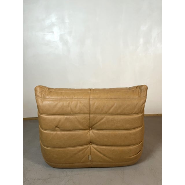 Togo Sofa in Camel Leather by Michel Ducaroy for Ligne Roset, Set of 5 For Sale - Image 11 of 14
