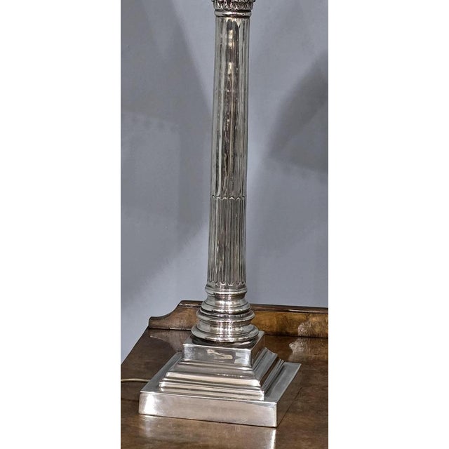 Large Silver-Plated Table Lamps, Set of 2 For Sale - Image 5 of 15
