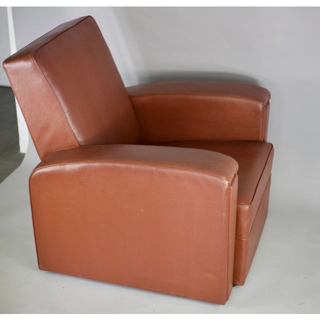 Textile French Leatherette Armchair from Airborne, 1950s For Sale - Image 7 of 18