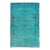 Handmade Turquoise Persian Overdyed Wool Rug With Allover Pattern 4 X 6 For Sale