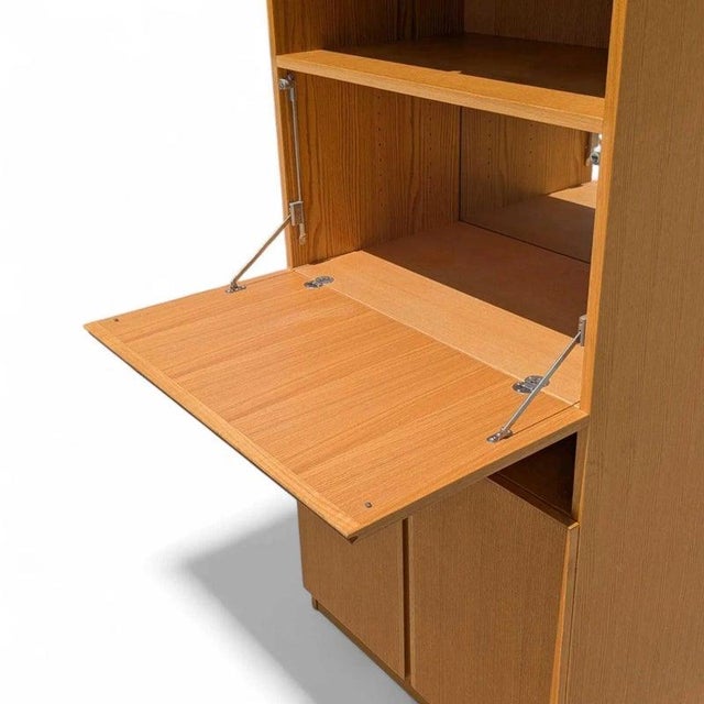 Tall Bar Cabinet With Drop-Front Mirror, 1980s, Bauhaus Designs Canada For Sale - Image 9 of 18