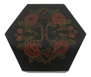 Vintage Lacquer Hexagon Box