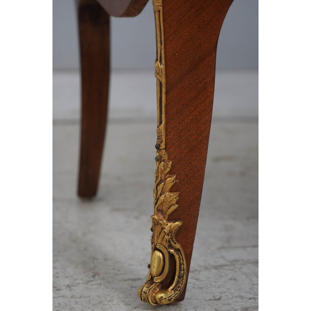 French Louis XV Vintage Marble Top Marquetry Commode For Sale - Image 16 of 17