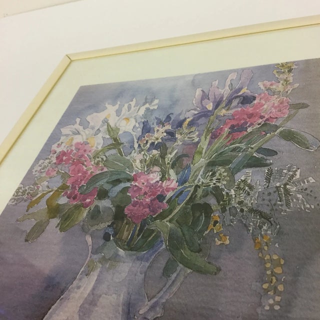 Floral Arrangment Watercolor Lithograph For Sale - Image 11 of 11