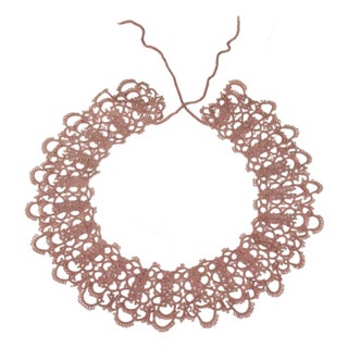 Lace Coller Edging Trim Unused Vintage Hand Tatted Antique For Sale