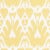 Sample - Schumacher Lela Cotton Ikat Fabric in Canary For Sale