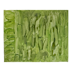 Green Abstract Acrylic Painting 16x20 Inches – Modern Minimalist Wall Art on Canvas – Textured Contemporary Artwork for Living Room Décor