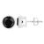Contemporary 14K White Gold 4.00 Cttw Round Brilliant-Cut Black Diamond Bezel-Set Stud Earrings with Screw Backs (Fancy Color-Enhanced, I2-I3 Clarity) For Sale - Image 3 of 5