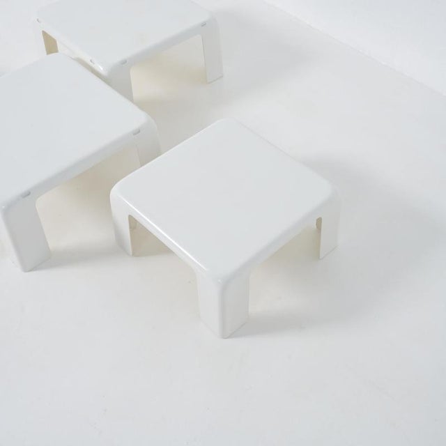 White Quattro Gatti or Nesting Tables by Mario Bellini for B&B Italia / C&B Italia, 1960s, Set of 4 For Sale - Image 14 of 18