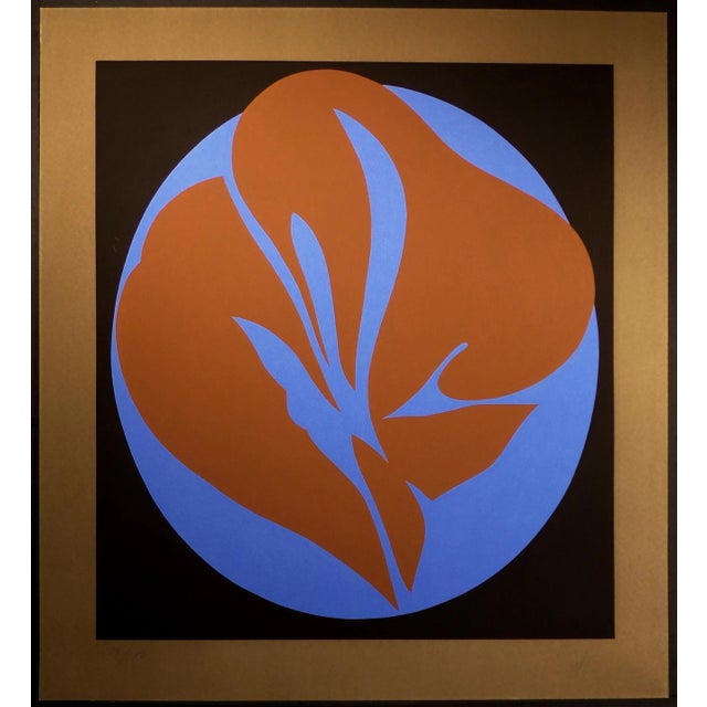 Paper Jack Youngerman Untitled Signed & Numbered Serigraph From Blue Brown Suite Obo For Sale - Image 7 of 7