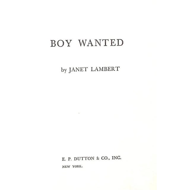 Traditional "Boy Wanted" 1959 Lambert, Janet For Sale - Image 3 of 5