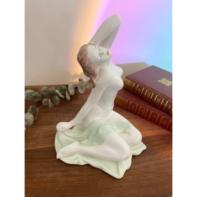 Nude Woman in Aquincum Porcelain, 1980s For Sale - Image 3 of 5