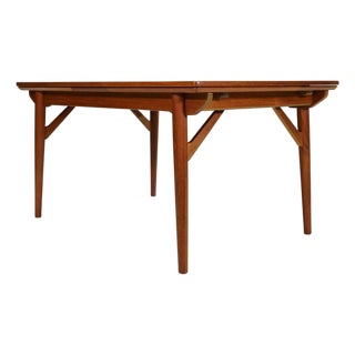 Attributed to Harry Østergaard Danish Teak Draw-Leaf Extension Dining Table, Circa 1960 For Sale