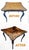 Vintage Minton Spidell Newly Hand-Painted Faux Tortoiseshell Scalloped Game Table For Sale - Image 13 of 13