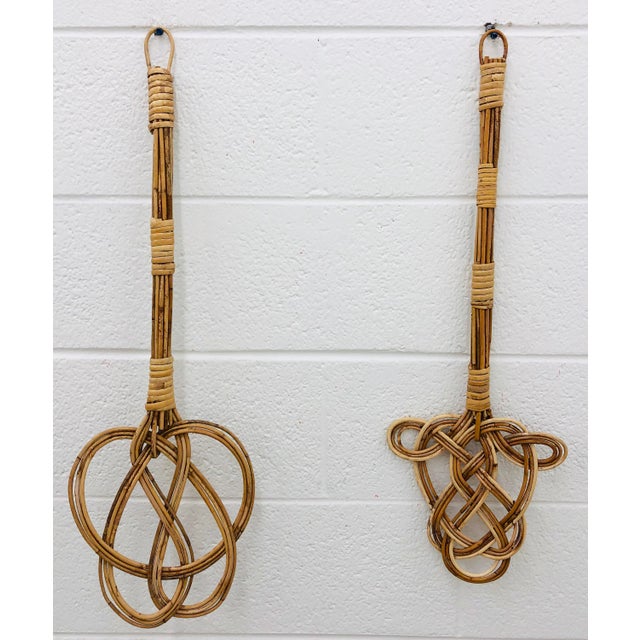 Pair Antique Bent Bamboo Rug Beaters Chairish