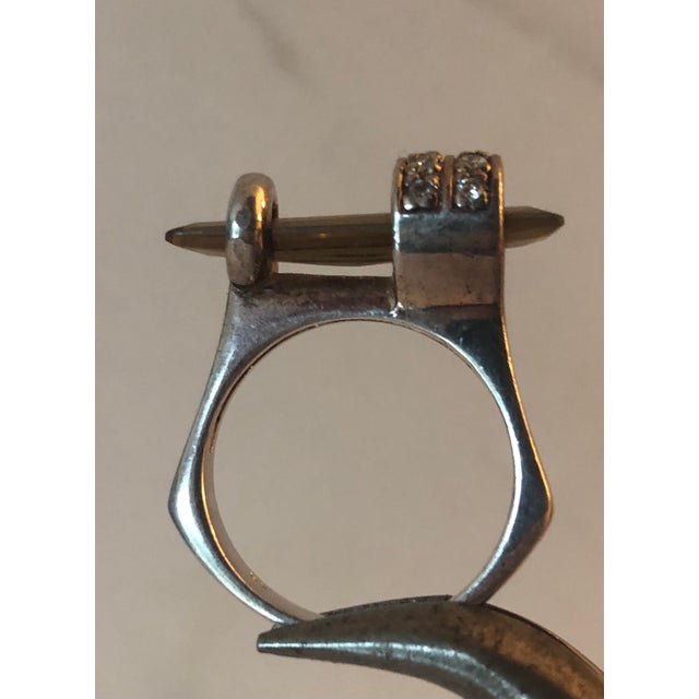 Mid 20th Century Abstract Smoky Topaz Sterling Ring (Size 9) For Sale - Image 5 of 10