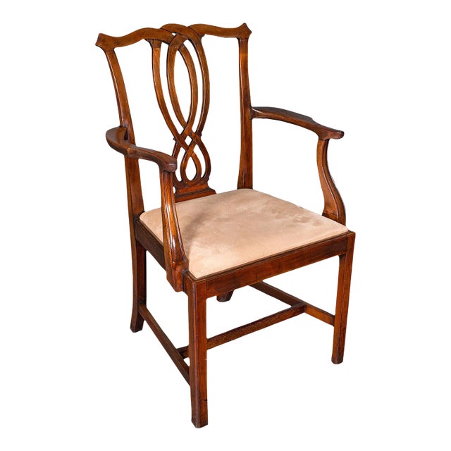 1800's Antique Drawing Room Elbow Chair For Sale